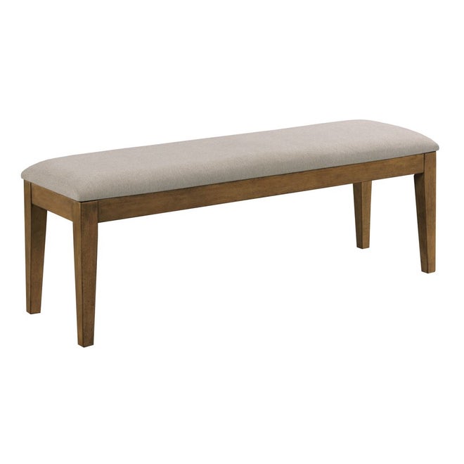 Kafe Upholstered Dining Bench, Latte