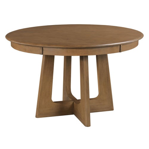 Kafe 54" Round Pedestal Table, Latte