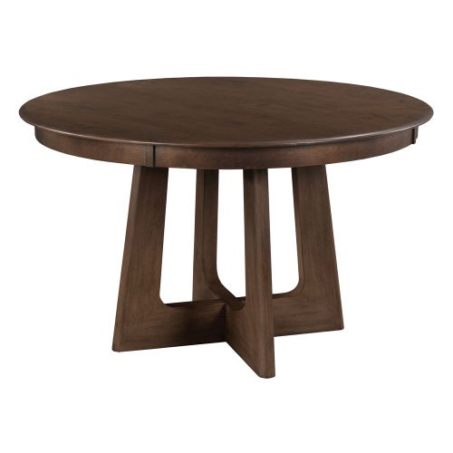 Kafe 54" Round Pedestal Table, Mocha