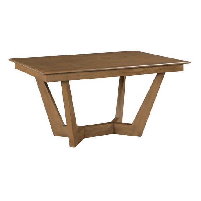 Kafe 60" Rectangular Trestle Table Pkg, Latte