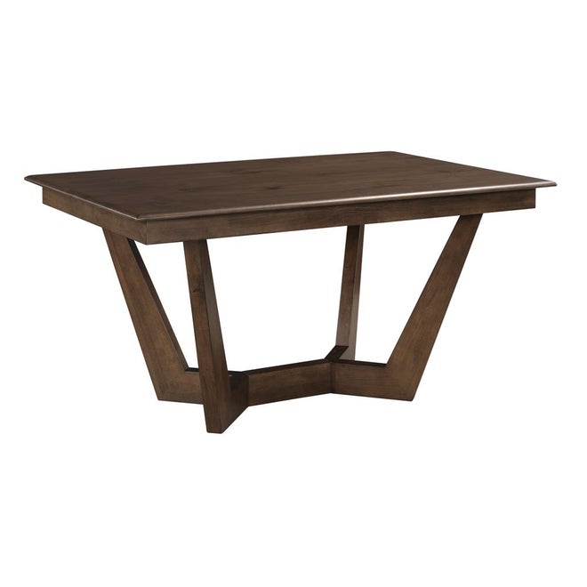 Kafe 60" Rectangular Trestle Table Pkg, Mocha