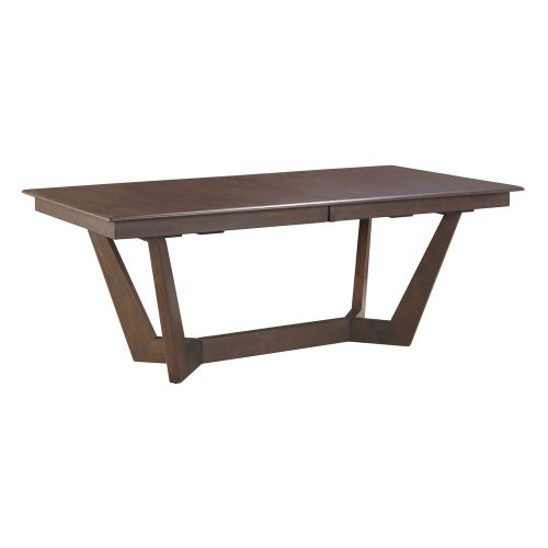 Kafe 80" Rectangular Trestle Table Pkg, Mocha