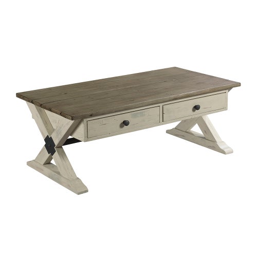 Reclamation Place Trestle Rectangular Cocktail Table