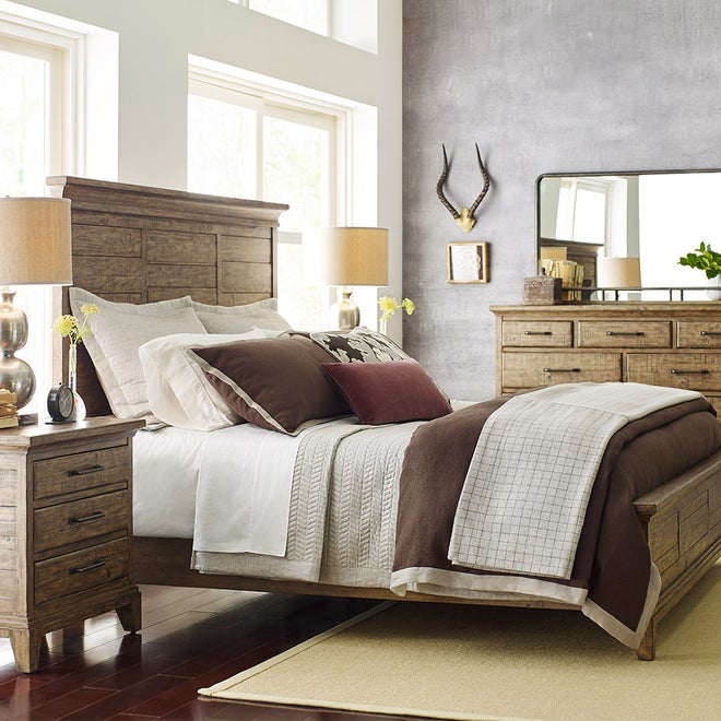 Plank Road King Jessup Medium Panel Bed